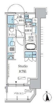 パークアクシス上野三丁目の物件間取画像